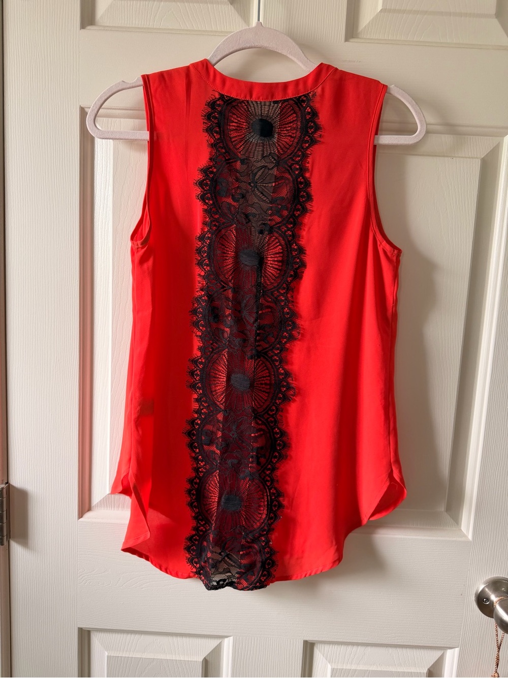 Pleione Bright Orange Sleeveless Zip-Front Camisole